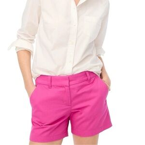 J. Crew Factory Hot Pink 100% Cotton Chino Shorts Size 4